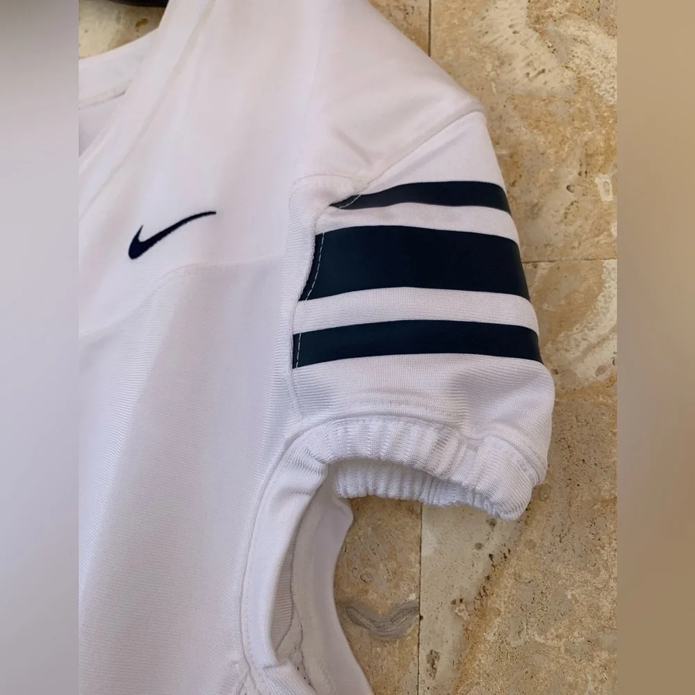 Nike Football Jersey Adult White And Blue Stripes Men’s Size L